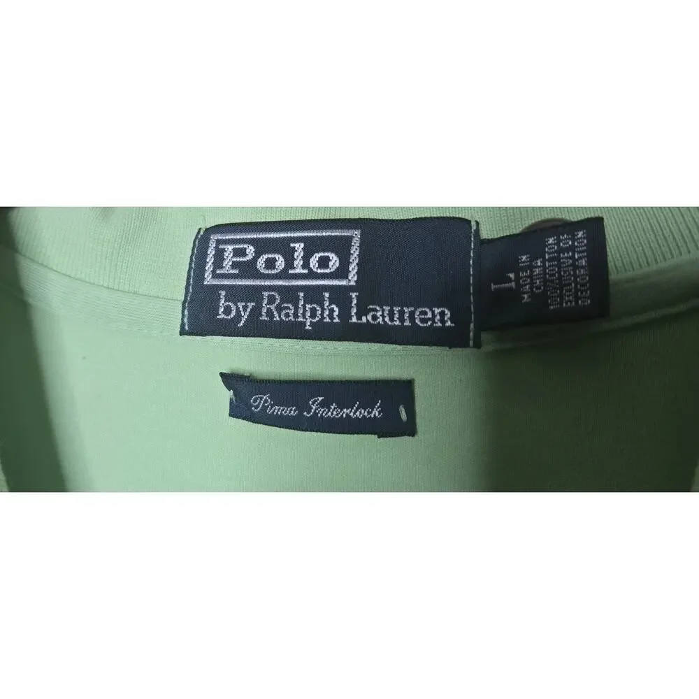 Polo by Ralph Lauren Men’s Polo Shirt Size L Green Classic Fit Pima Cotton